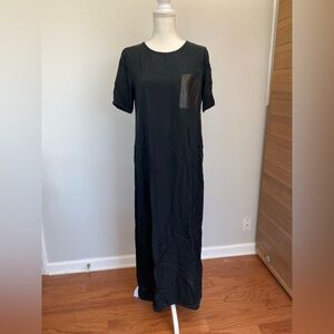 Marisfrolg Black SS Sheath Dress w Drawstring Center Back Detail